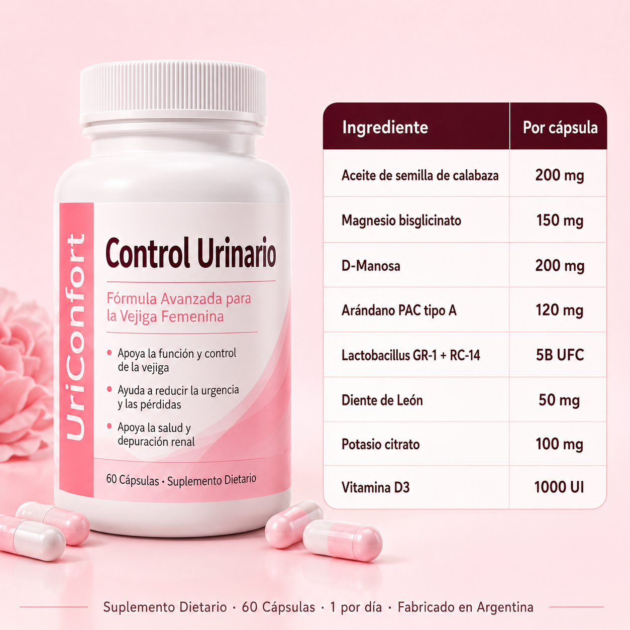 UriConfort® — Recuperá el control de tu vejiga