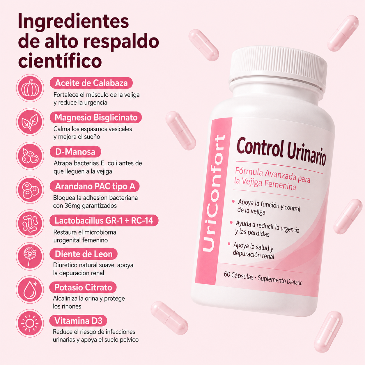 UriConfort® — Recuperá el control de tu vejiga
